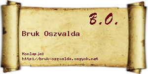 Bruk Oszvalda névjegykártya